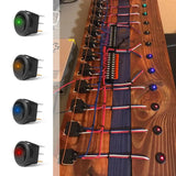 Nilight 12Pcs 12V 20A Round Blue/Green/Yellow/Red LED SPST Toggle Switch, view 6