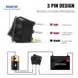 Nilight 12Pcs 12V 20A Round Blue LED SPST Toggle Switch, view 3