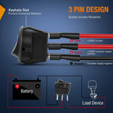 Nilight 12Pcs 12V 20A Round Toggle LED Switch With Wires, view 3