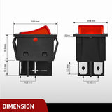 Nilight 12V 24V Rocker Switches Red LED Lighted 4 Pin 2 Position ON Off Toggle Switch 5PCS KCD4 DPST for Car Automotive Truck Boat Marine Off-Road Vehicle, view 6
