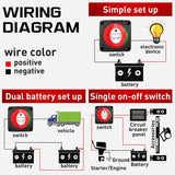 Nilight 2Pcs 12V-48V DC Battery Disconnect Switch, view 3