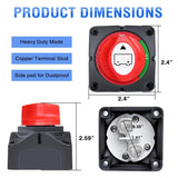Nilight 2Pcs 12V-48V DC Battery Disconnect Switch, view 6