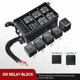 Nilight 12V Fuse Relay Box 6 Relays ATC/ATO Blade Holder 4Pin 5Pin 40A Pre-Wired Waterproof Block Kit Universal for Automotive Car Truck Camper Boat, view 2