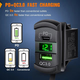 Nilight Green Rocker Switch Style Charger PD Type C QC 3.0 USB, view 5