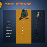 Nilight Green Rocker Switch Style Charger PD Type C QC 3.0 USB, view 6