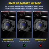 Nilight 12V LED Display Voltmeter with Touch Switch Digital Voltage Gauge Panel Meter Waterproof Battery Monitor Board 8-48V for Marine Boat Car Automotive Motorcycle Golf Cart, view 6
