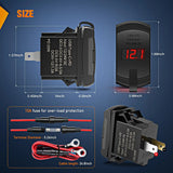 Nilight Red Rocker Switch Style Charger PD Type C QC 3.0 USB, view 2