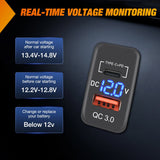 Nilight 12V USB Charger PD Type C and QC 3.0 Car USB Quick Charge with LED Voltmeter, view 3