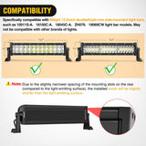 Nilight 13.5 Inch Spot Flood Combo LED Light Bar Black Cover | Protective Durable Polycarbonate Lens, Waterproof Dustproof Scratch-Proof for Side-Mounted Bumper Off Road Driving Fog Lamp, view 4