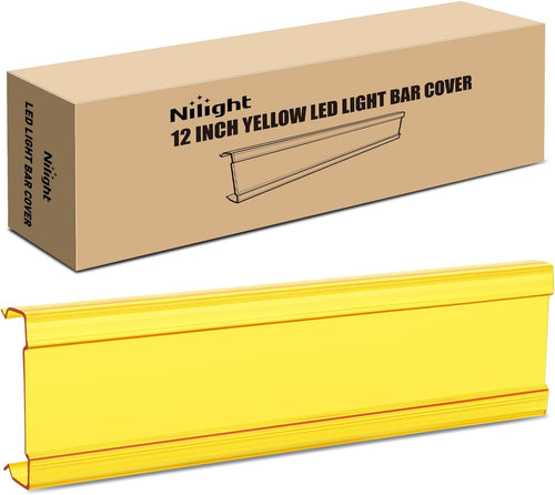 Nilight 13.5 Inch Spot Flood Combo LED Light Bar Yellow Cover | Protective Durable Polycarbonate Lens, Waterproof Dustproof Scratch-Proof for Side-Mounted Bumper Off Road Driving Fog Lamp