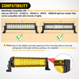 Nilight 13.5 Inch Spot Flood Combo LED Light Bar Yellow Cover | Protective Durable Polycarbonate Lens, Waterproof Dustproof Scratch-Proof for Side-Mounted Bumper Off Road Driving Fog Lamp, view 4
