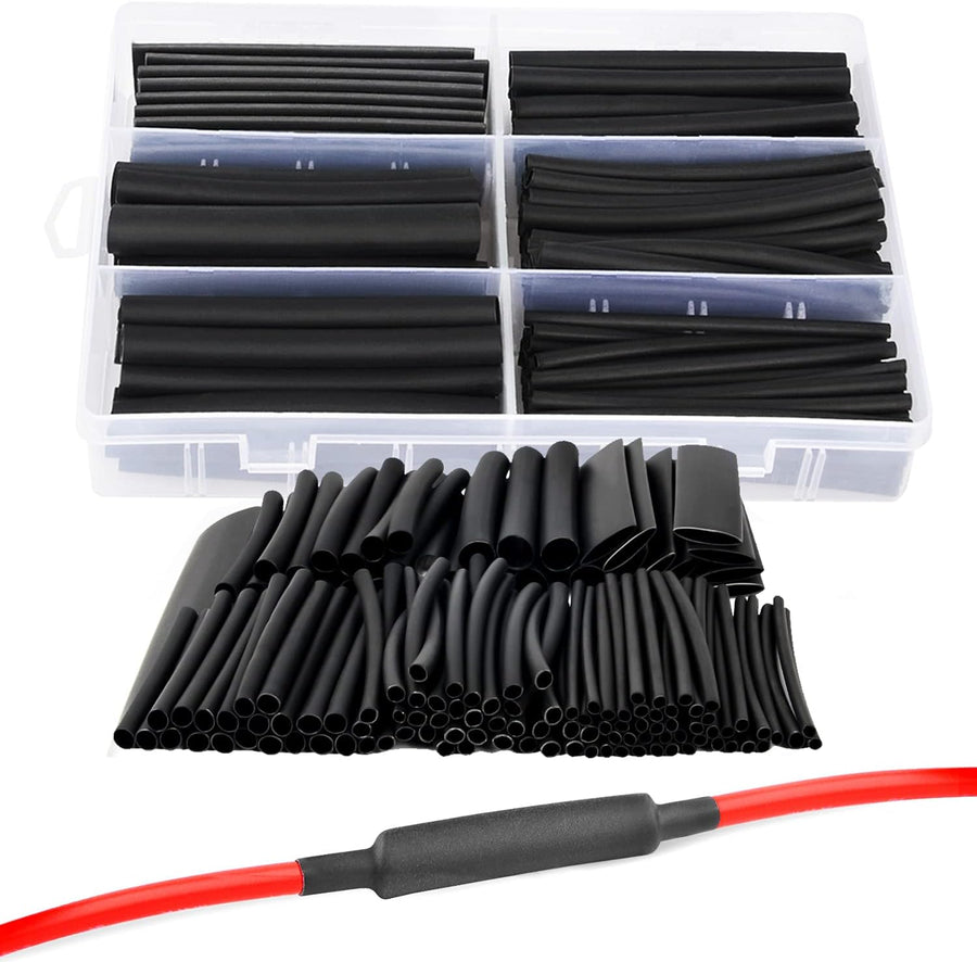 Nilight 130 Pcs 3:1 Dual Wall Adhesive Heat Shrink Tubing Kit, 6 Sizes(Dia): 1/2 Inch, 3/8 Inch, 1/4 Inch, 3/16 Inch, 1/8 Inch, 3/32 Inch,Electrical Wire Cable Wrap Tube Assortment