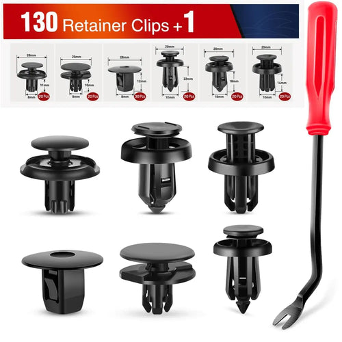 Nilight 131 Pcs Front Fender Push-Type Retainer Fender Push-Type Retainer Front Bumper Push-Type Retainer Nylon For Honda Acura Accord Civic Odyssey CR-V