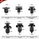 Nilight 131 Pcs Front Fender Push-Type Retainer Fender Push-Type Retainer Front Bumper Push-Type Retainer Nylon For Honda Acura Accord Civic Odyssey CR-V, view 2