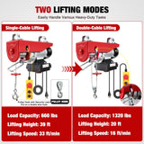 Nilight 1320LBS Electric Hoist 110V Electric Winch with Wireless & Wired Remote Control, Single/Double Slings 39FT Lifting Height Lift Hoist Material Handling Tool for Warehouses Factories Garage, view 3