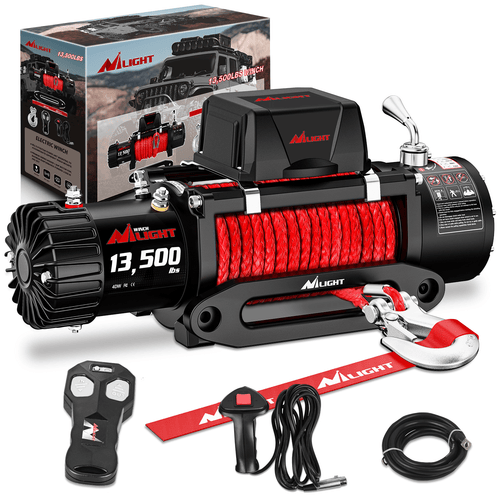 Nilight 13500 lb ATV/UTV Electric Winch Kit With Synthetic Winch Rope