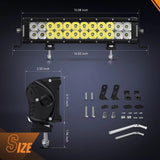 Nilight 13.5 Inch 120W 14400LM Double Row Osram P8-5W Chips Spot Flood Led Light Bar, view 2