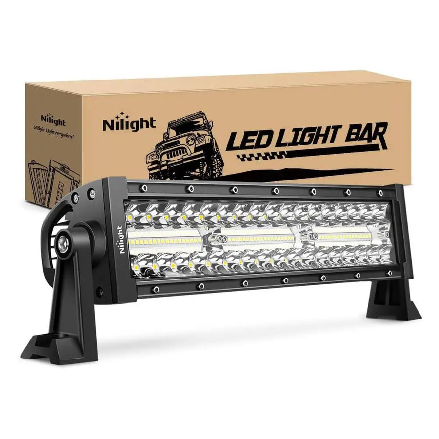 Nilight 13.5 Inch 288W Triple Row 96LEDs Spot Flood LED Light Bar