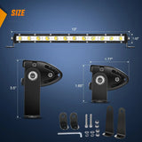 Nilight 13 Inch 36W 12LED Single Row Ultra-Slim Spot Flood Combo LED Light Bars, view 2
