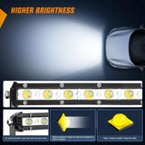 Nilight 13 Inch 36W 12LED Single Row Ultra-Slim Spot Flood Combo LED Light Bars, view 3