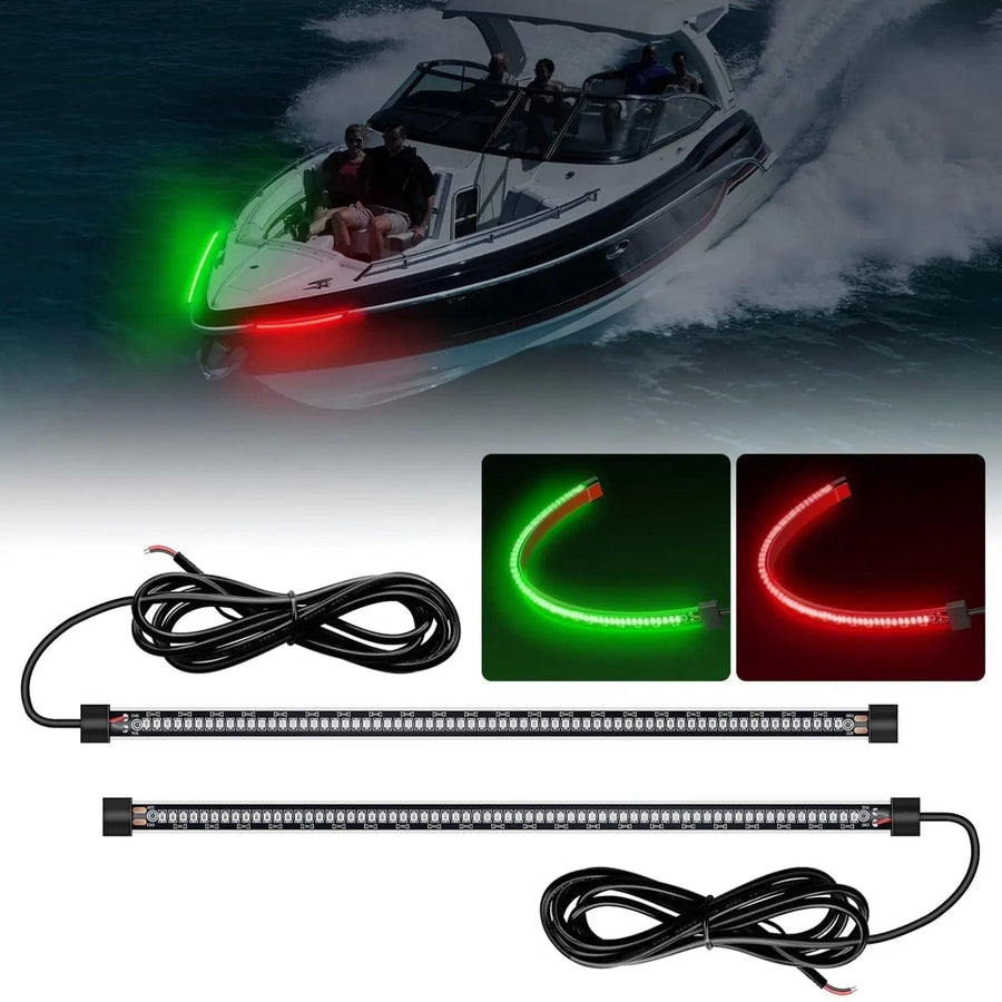 Nilight 13 Inch 66Leds Red Green Light Strip 2PCS