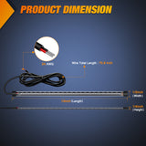 Nilight 13 Inch 66Leds Red Green Light Strip 2PCS, view 3