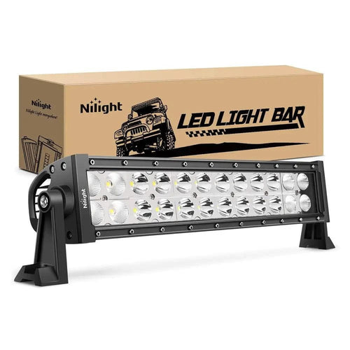 Nilight 13.7 Inch 72W Double Row Spot Flood Led Light Bar