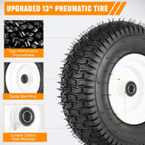 Nilight 13x5.00-6 Lawn Mower Tires, 13 Inch Pneumatic Rubber Tire with 3/4 Inch Axle Bore & 3 Inch Hub Length, Air-Filled Replacement Wheels for Riding Lawn Mowers, 2 Pack, view 5