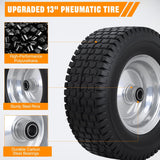 Nilight 13x5.00-6 Solid Lawn Mower Tires, 13 Inch Flat-Free Polyurethane Tire with 3/4 Inch Axle Bore & 3 Inch Hub Length, Airless Replacement Wheels for Riding Lawn Mowers, 2 Pack, view 5