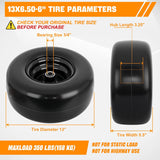 Nilight 13x6.50-6 Solid Lawn Mower Tires, 13 Inch Flat-Free Polyurethane Tire with 3/4 Inch Axle Bore & 3.25 Inch Hub Length, Airless Replacement Wheels for Riding Lawn Mowers, 2 Pack, view 3