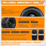 Nilight 13x6.50-6 Solid Lawn Mower Tires, 13 Inch Flat-Free Polyurethane Tire with 3/4 Inch Axle Bore & 3.25 Inch Hub Length, Airless Replacement Wheels for Riding Lawn Mowers, 2 Pack, view 4