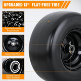 Nilight 13x6.50-6 Solid Lawn Mower Tires, 13 Inch Flat-Free Polyurethane Tire with 3/4 Inch Axle Bore & 3.25 Inch Hub Length, Airless Replacement Wheels for Riding Lawn Mowers, 2 Pack, view 5