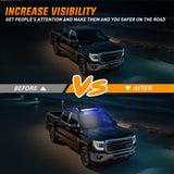 Nilight 14.5 Inch 30LED Strobe Light Bar Double Side Rooftop Blue White, view 3