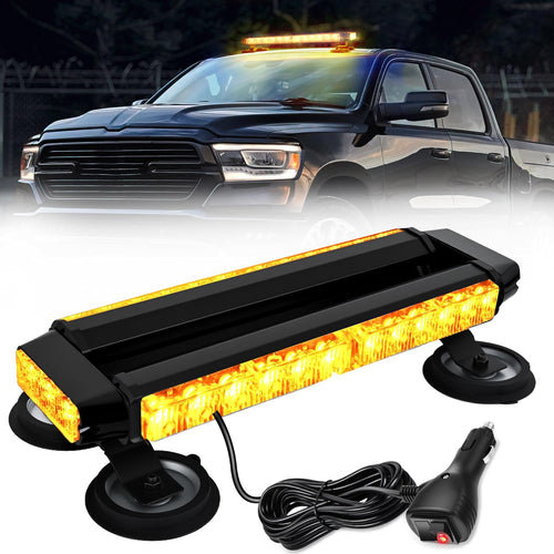 Nilight 14.5 Inch 30LED Strobe Light Bar Double Side Rooftop Emergency Flashing Lights Amber Safety Warning Hazard Light Bars with Magnetic Base for Construction Vehicles Plow Trucks Pickup