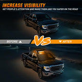 Nilight 14.5 Inch 30LED Strobe Light Bar Double Side Rooftop Emergency Flashing Lights Amber Safety Warning Hazard Light Bars with Magnetic Base for Construction Vehicles Plow Trucks Pickup, view 3