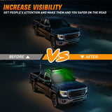 Nilight 14.5 Inch 30LED Strobe Light Bar Double Side Rooftop Green White, view 3