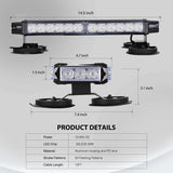 Nilight 14.5 Inch 30LED Strobe Light Bar Double Side Rooftop Red Blue, view 2