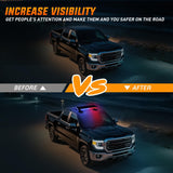 Nilight 14.5 Inch 30LED Strobe Light Bar Double Side Rooftop Red Blue, view 3