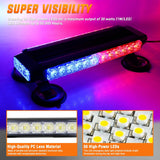 Nilight 14.5 Inch 30LED Strobe Light Bar Double Side Rooftop Red Blue, view 4