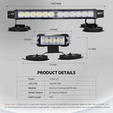 Nilight 14.5 Inch 30LED Strobe Light Bar Double Side Rooftop Red White, view 2