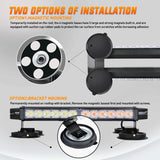 Nilight 14.5 Inch 30LED Strobe Light Bar Double Side Rooftop Red White, view 5