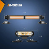 Nilight 14.5 Inch Amber COB LED Strobe Rooftop Flashing Magnetic Light Bar, view 2