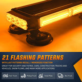 Nilight 14.5 Inch Amber COB LED Strobe Rooftop Flashing Magnetic Light Bar, view 5