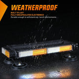 Nilight 14.5 Inch Amber White COB LED Strobe Rooftop Flashing Magnetic Light Bar, view 5