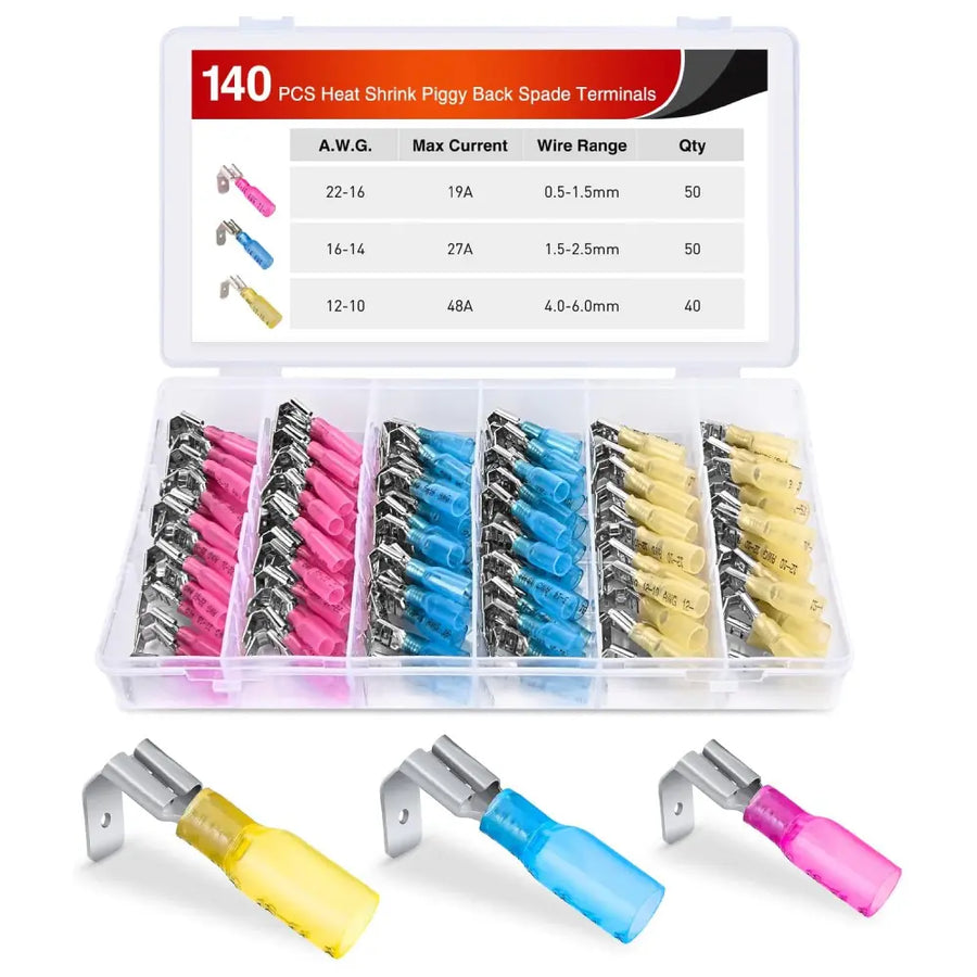Nilight 140Pcs Heat Shrink Wire Connectors
