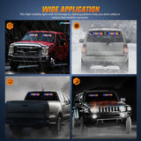 Nilight 144 LED Strobe Traffic Advisor Light Bar Amber Blue with Controller 2 in 1 Automotive Emergency Warning Flashing Police Windshield Lights Bars for Cars Tow Plow Trucks Construction Vehicles, view 6