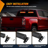 Nilight 144 LED Strobe Traffic Advisor Light Bar Amber Red with Controller 2 in 1 Automotive Emergency Warning Flashing Police Windshield Lights Bars for Cars Tow Plow Trucks Construction Vehicles, view 5