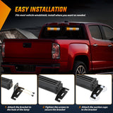 Nilight 144 LED Strobe Traffic Advisor Light Bar Amber White with Controller 2 in 1 Automotive Emergency Warning Flashing Police Windshield Lights Bars for Cars Tow Plow Trucks Construction Vehicles, view 5