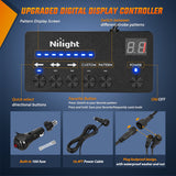 Nilight 4 pcs 144 LED Strobe Traffic Advisor Light Bar Blue White with Controller 2 in 1 Automotive Emergency Warning Flashing Police Windshield Lights Bars for Cars Tow Plow Trucks Construction Vehicles (25% OFF Final Checkout), view 6