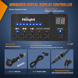 Nilight 144 LED Strobe Traffic Advisor Light Bar Blue with Controller 2 in 1 Automotive Emergency Warning Flashing Police Windshield Lights Bars for Cars Tow Plow Trucks Construction Vehicles, view 2